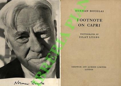 Footnote on Capri. Photopgraphs by Islay Lyons. - Norman Douglas - copertina