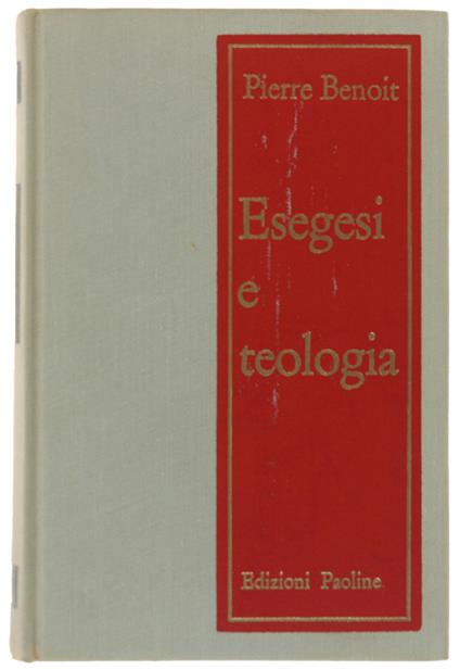 Esegesi E Teologia - Pierre Benoît - copertina