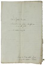 Finta Divota. Commedia Cioè Farsa Didicalissima (?) In Un Atto Solo [Manoscritto D'Epoca]