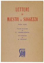 Alettere Di Maestri Di Saggezza. Prima Serie. Trascrizione Di Jinarajadasa, Introduzione Di A.Besant