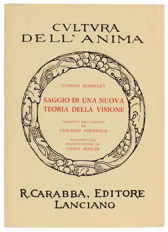 Saggio Di Una Nuova Teoria Della Visione - copertina
