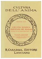Che Cosa Significa Orientarsi Nel Pensare