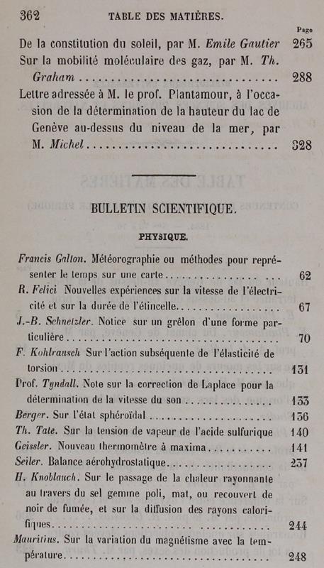 Bibliotheque Universelle Et Revue Suisse. Archives Des Sciences Physiques Et Naturelles. Nouvelle Période