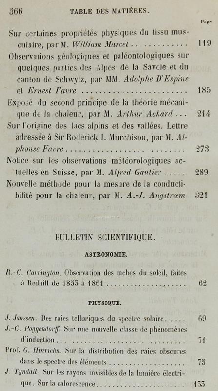 Bibliotheque Universelle Et Revue Suisse. Archives Des Sciences Physiques Et Naturelles. Nouvelle Période