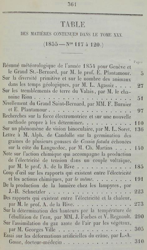 Bibliotheque Universelle De Geneve. Archives Des Sciences Physiques Et Naturelles. Tome 30