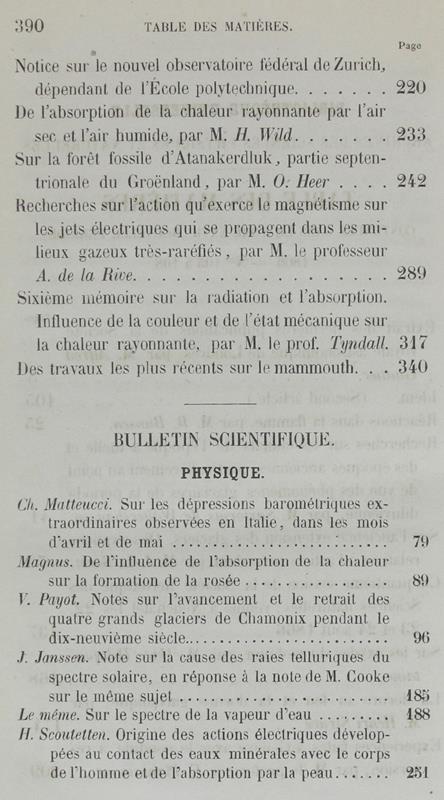 Bibliotheque Universelle Et Revue Suisse. Archives Des Sciences Physiques Et Naturelles. Nouvelle Période