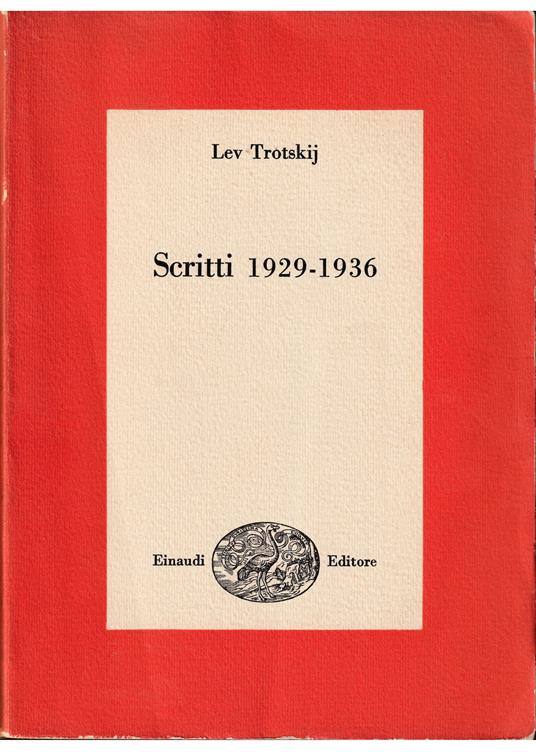 Scritti 1929-1936 - copertina