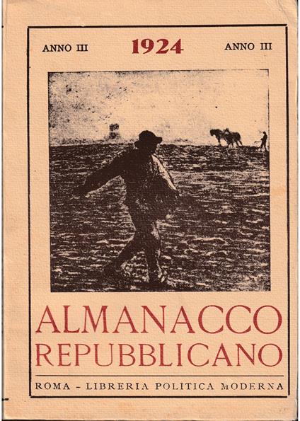 Almanacco repubblicano Anno III 1924 - copertina