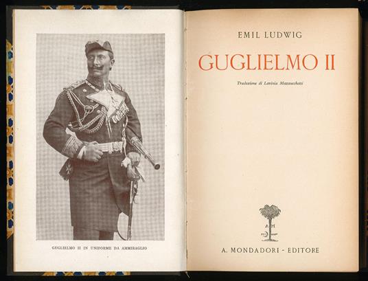 Guglielmo II - Emil Ludwig - copertina