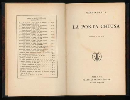 porta chiusa - Marco Praga - copertina