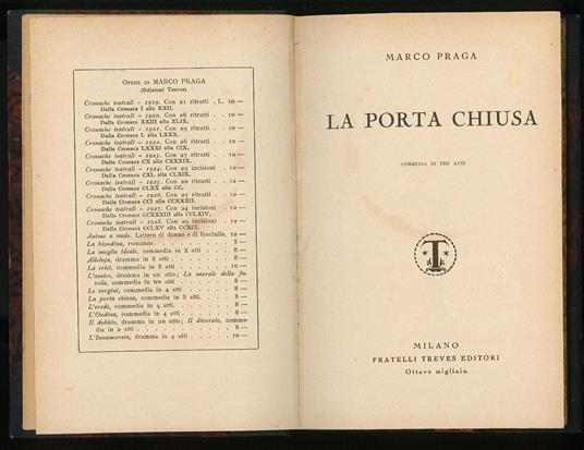 porta chiusa - Marco Praga - copertina