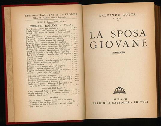 sposa giovane - Salvator Gotta - copertina