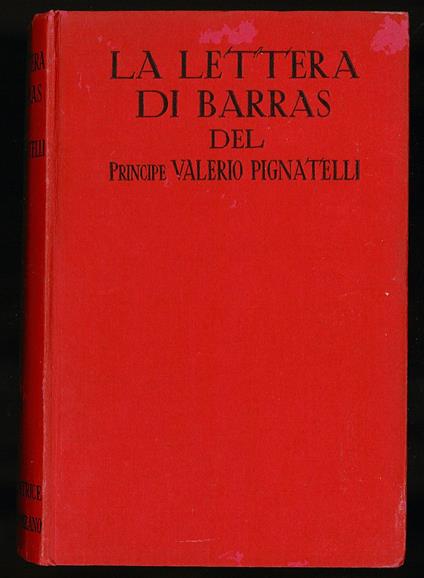 lettera di Barras - Valerio Pignatelli - copertina