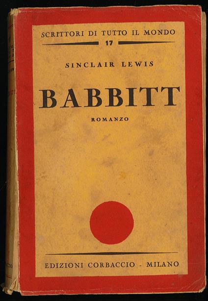 Babbitt - Sinclair Lewis - copertina