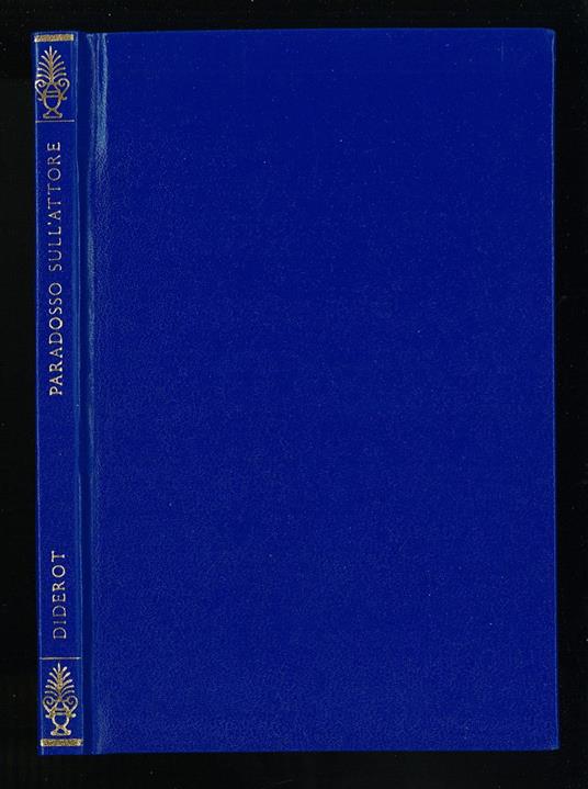 Paradosso sull'attore - Denis Diderot - copertina