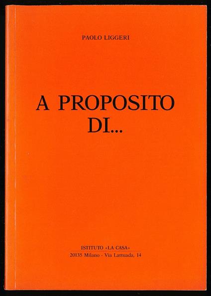 A proposito di - Paolo Liggeri - copertina