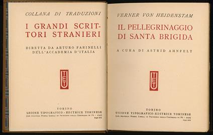 Il pellegrinaggio di Santa Brigida - Verner von Heidenstam - copertina
