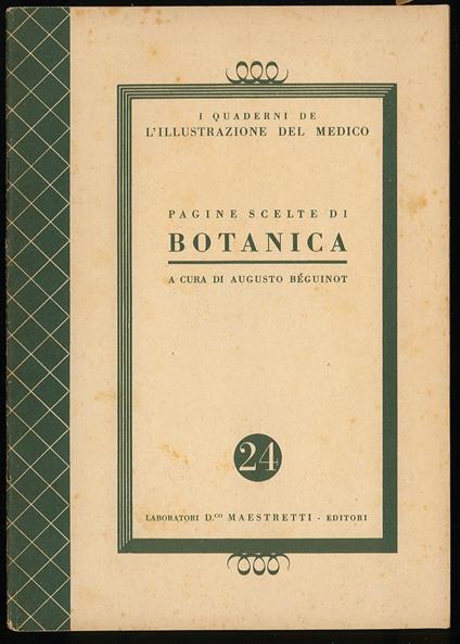 Pagine scelte di botanica - copertina