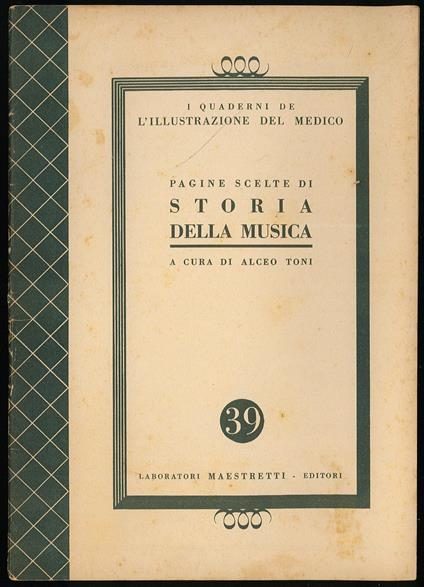 Pagine scelte di storia della musica - copertina