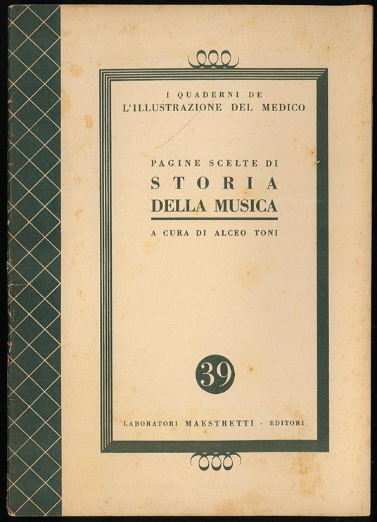 Pagine scelte di storia della musica - copertina