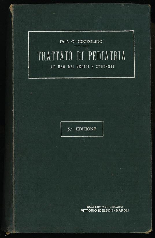 Trattato di pediatra as uso dei medici e studenti - Vol II - copertina