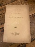 divisione del lavoro applicata alle università. Nota