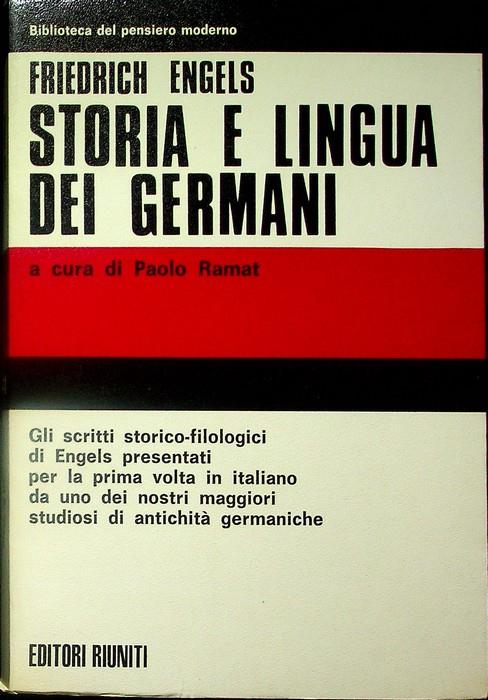 Storia e lingua dei Germani scritti filologici