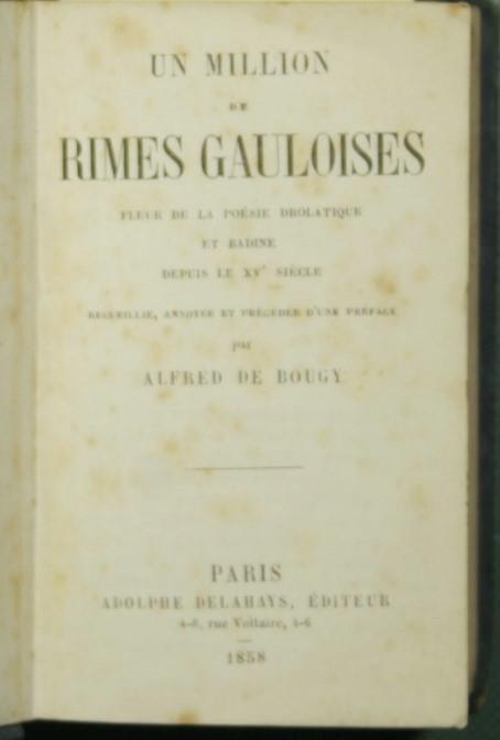 Un million de rimes gauloises - copertina