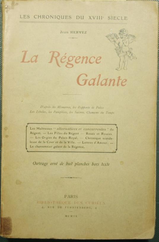 regence galante - copertina