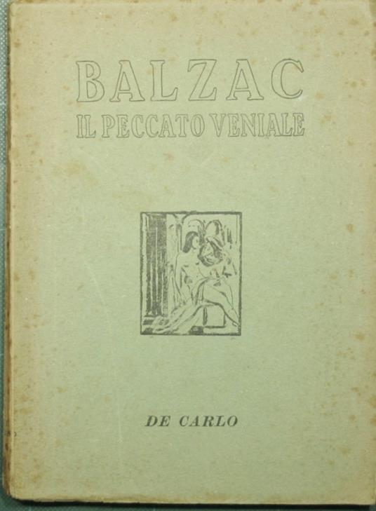 Il peccato veniale - Honoré de Balzac - copertina