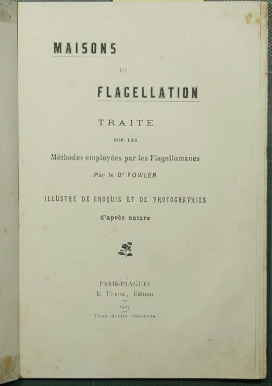Maisons de flagellation - Christopher Fowler - copertina