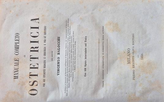 Manuale completo di ostetricia - Vincenzo Balducci - copertina
