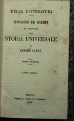 Della letteratura - Discorsi ed esempi in appoggio alla Storia universale - Vol. II