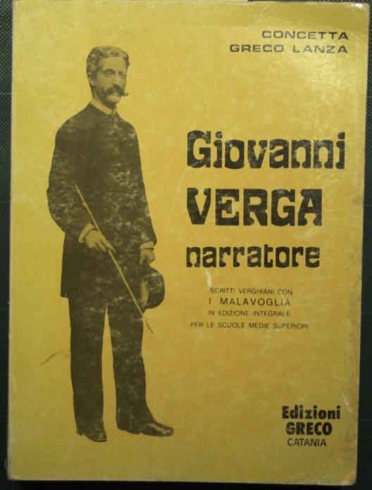 Giovanni Verga narratore - Concetta Greco Lanza - copertina