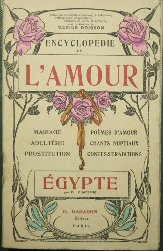 Encyclopedie de l'amour - Egypte moderne - copertina