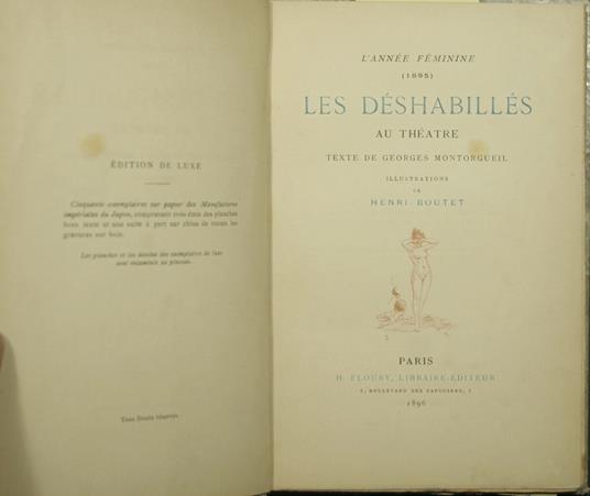 Les deshabilles au theatre - copertina
