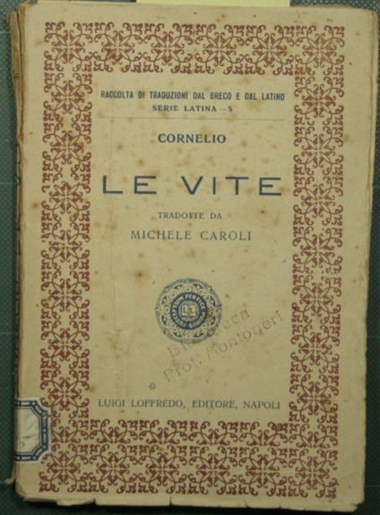 Le vite - Cornelio Nepote - copertina