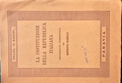 Costituzione della Repubblica Italiana - copertina