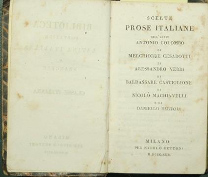 Scelte prose italiane - Scelte poesie italiane - copertina