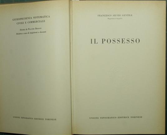 Il possesso - Francesco S. Gentile - copertina