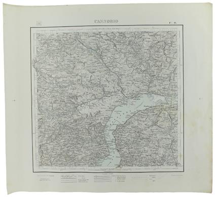 CANNOBIO. Foglio 16 della Carta Topografica del Regno d'Italia e del territorio limitrofo, alla scala di 1:100.000. Cm 57,5x52 - copertina