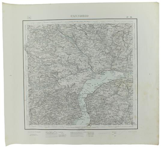 CANNOBIO. Foglio 16 della Carta Topografica del Regno d'Italia e del territorio limitrofo, alla scala di 1:100.000. Cm 57,5x52 - copertina