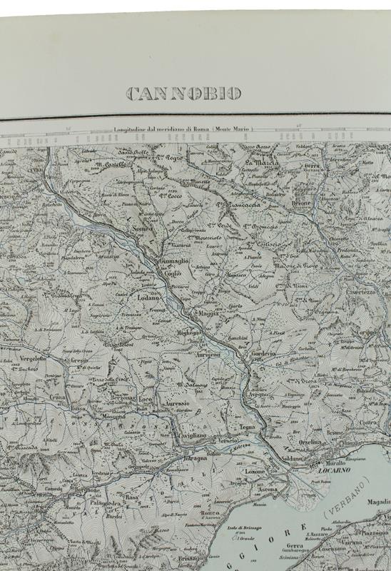 CANNOBIO. Foglio 16 della Carta Topografica del Regno d'Italia e del territorio limitrofo, alla scala di 1:100.000. Cm 57,5x52