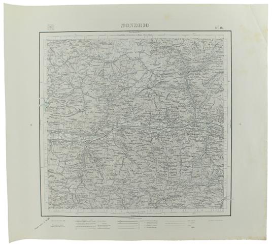 SONDRIO. Foglio 18 della Carta d'Italia, scala di 1:100.000, cm 57,5x52 - copertina