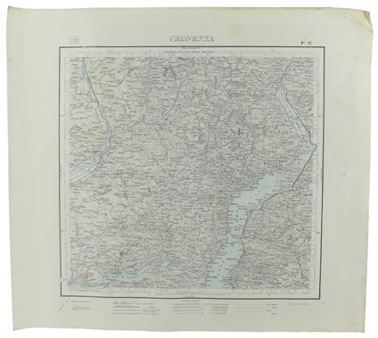 CHIAVENNA. Foglio 17 della Carta Topografica del Regno d'Italia e del territorio limitrofo, alla scala di 1:100.000. cm 57,5x52 - copertina