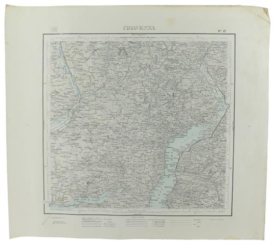 CHIAVENNA. Foglio 17 della Carta Topografica del Regno d'Italia e del territorio limitrofo, alla scala di 1:100.000. cm 57,5x52 - copertina