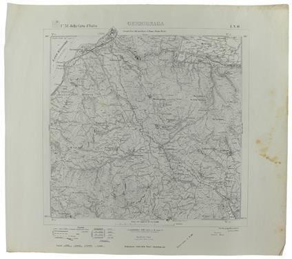 CERMIGNAGA. Foglio 31- i.N.O. della Carta d'Italia, scala di 1:25.000, cm 58x52 ca. - copertina