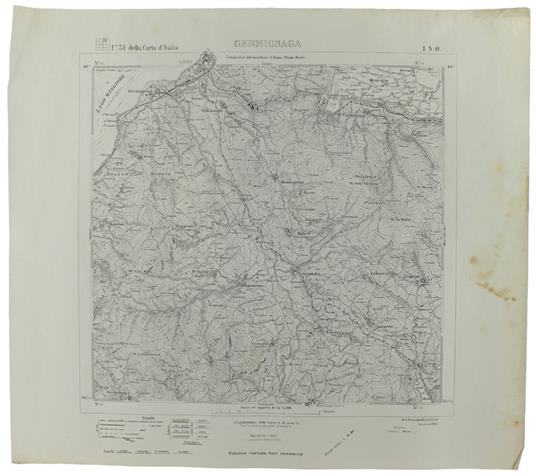 CERMIGNAGA. Foglio 31- i.N.O. della Carta d'Italia, scala di 1:25.000, cm 58x52 ca. - copertina
