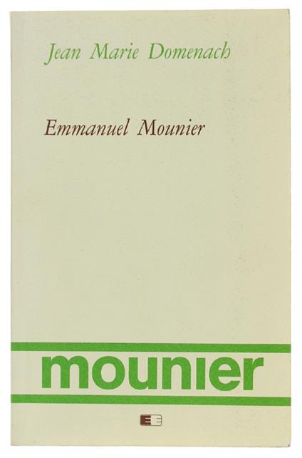 EMMANUEL MOUNIER - Jean-Marie Domenach - copertina