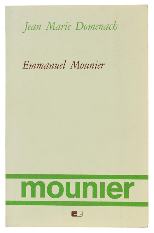 EMMANUEL MOUNIER - Jean-Marie Domenach - copertina